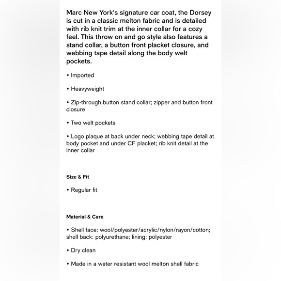 Andrew Marc Men's Black Wool Blent Car Coat - Picture 16 of 16